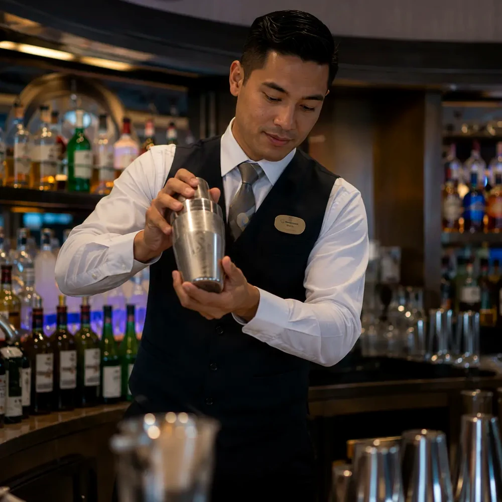 Cruise bar service uniform