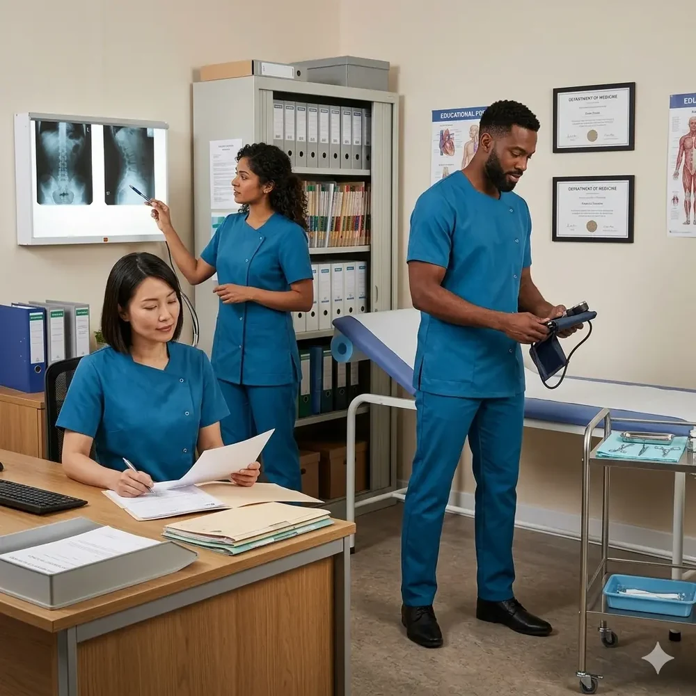 Clinical team in treatment room