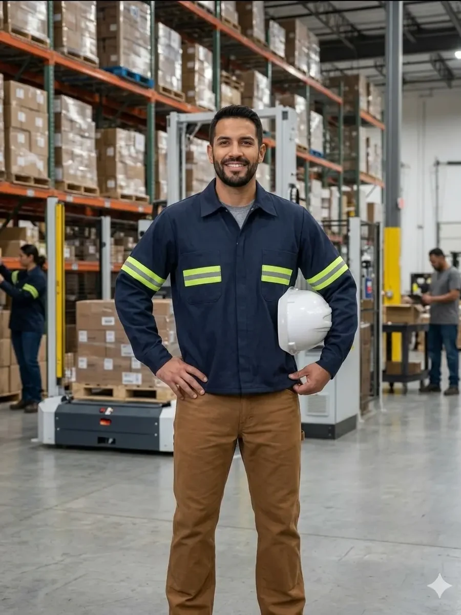Uniforme industrial de almacén